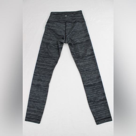 Lululemon Full Length Womens 4 Black‎ Gray Leggings - Picture 2 of 9
